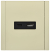 Розетка USB A+C FORTE&PIANO 3,1А  FP850M (металл слоновая кость) FP-U22-D31-M-K41