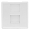 Розетка DEC RJ45 UTP кат.5e Donel 2 модуля (45х45мм) белый DECF12EW5