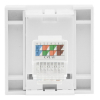 Розетка DEC RJ45 UTP кат.5e Donel 2 модуля (45х45мм) белый DECF12EW5
