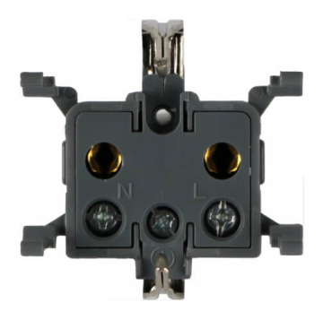 Механизм розетки с заземлением со шторками для скрытой установки IP55 W55 Donel DIP18800