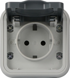 Рамка с клавишей для скрытой установки переключателя 1 кл. IP55 W55 (серый) DIP62040