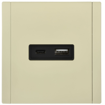Розетка USB A+C FORTE&PIANO 18Вт FP851M (металл слоновая кость) FP-U22-018-M-K41