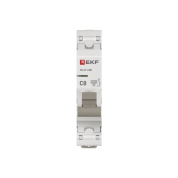 Автоматический выключатель EKF PROXIMA ВА 47-63N 1Р 8А 4,5кА (х-ка C) M634108C