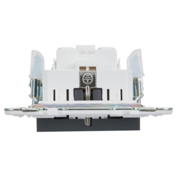 Розетка IEK SKANDY с заземлением без шторок 16А SK-R05G (графит) SK-R11-16-K53