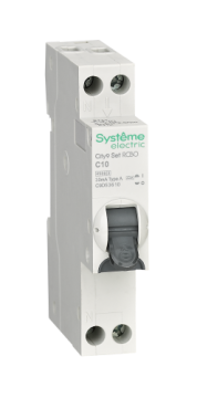 Дифференциальный автомат Systeme Electric City9 Set АВДТ 1П+Н С10 30mA тип A 4,5 kA (х-ка C) 18мм C9D53610