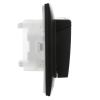 Розетка 2-ая с/з с крышкой 16А в сборе IP44 IEK SKANDY SK-R12Bl (черный) SK-R26-16-44-K02-F