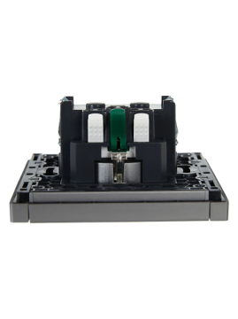 Розетка с заземлением FORTE&PIANO безвинтовые зажимы 16А FP514 (сталь) FP-R11-16-1-K46