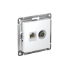 Розетка компьютерная RJ45+TV AtlasDesign (белый) ATN000189