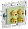 Аудиорозетка IEK SKANDY 4-ая SK-A01G (мятный) SK-S40-K06