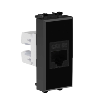 Компьютерная розетка Avanti RJ-45 модульная кат. 5е 1 модуль (черный квадрат) 4402661