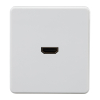 Розетка HDMI KRANZ Round с рамкой (перламутр) KR-78-0730-1
