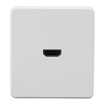 Розетка HDMI KRANZ Round с рамкой (перламутр) KR-78-0730-1