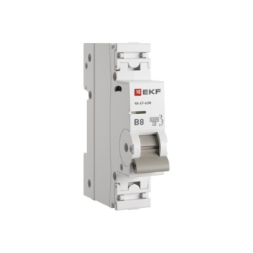 Автоматический выключатель EKF PROXIMA ВА 47-63N 1Р 8А 6кА (х-ка B) M636108B