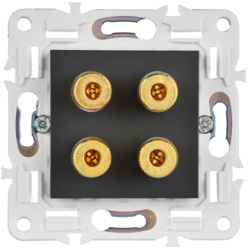 Аудиорозетка IEK SKANDY 4-ая SK-A01T (титан) SK-S40-K48
