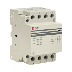 Контактор модульный EKF PROxima КМ 32А 4NО (3 мод.) 24В АС km-3-32-40-24v