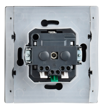 Розетка с крышкой FORTE&PIANO безвинтовые зажимы 16А IP44 FP519 (сталь) FP-R16-16-1-44-K46