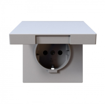 Розетка Jasmart FD с крышкой 16А (soft touch) (матовый белый) FD5505PWM