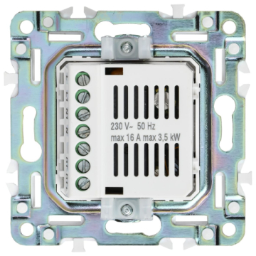 Термостат IEK SKANDY электронный с индикацией SK-T01N (никель) SK-RT11-K50