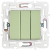 Выключатель 3-клавишный IEK SKANDY 10А SK-V11G (мятный) SK-V30-0-10-K06