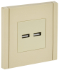 Розетка USB A+A FORTE&PIANO 3,1А FP449 (ваниль) FP-U21-D31-K10