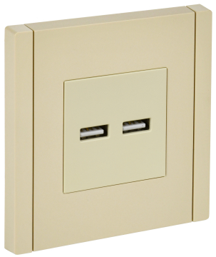 Розетка USB A+A FORTE&PIANO 3,1А FP449 (ваниль) FP-U21-D31-K10