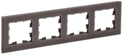 Рамка 4-м BRITE DECOR Темная бронза глянец стекло  РУ-4-2-БрТБ BR-M42-G-K45