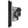 Розетка с крышкой FORTE&PIANO безвинтовые зажимы 16А IP44 FP219M (металл белый) FP-R16-16-1-44-M-K01