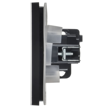 Розетка с крышкой FORTE&PIANO безвинтовые зажимы 16А IP44 FP219M (металл белый) FP-R16-16-1-44-M-K01