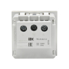 Розетка IEK PRIMER 2P+E со шторками 2 модуля РКС-20-30-П-К (белая) PR-KK40D-RSZH-2-2-K01