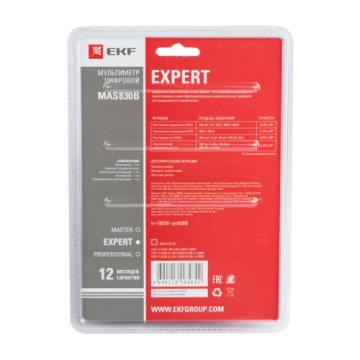 Мультиметр цифровой EKF Expert MAS830B In-180701-pm830B