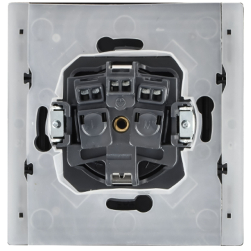 Розетка с крышкой FORTE&PIANO 16А IP44 FP621M (металл шампань) FP-R16-16-44-M-K37