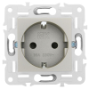 Розетка IEK SKANDY с заземлением со шторками 16А SK-R04Sh (шампань) SK-R14-16-K37