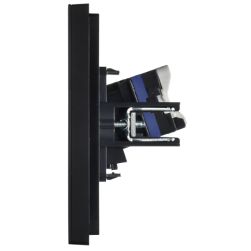 Розетка компьютерная FORTE&PIANO RJ45 кат.6 FP131M (металл черный) FP-K10-2-M-K02