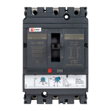 Автоматический выключатель EKF PROxima ВА-99C (Compact NS) 250/160А 3P 45кА mccb99C-250-160