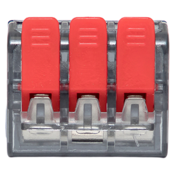 EKF Клемма СМК 221-413 с рычагом 3 отверстия 0.2-4.0 мм2 блистер PROxima plc-smk-221-413b-20