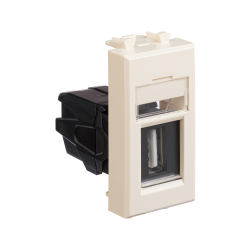Розетка DKC Avanti USB 2.0 тип А-А 1 модуль (ванильная дымка) 4405401