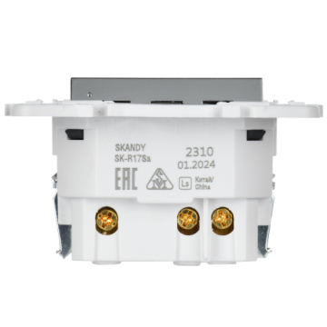 Розетка IEK SKANDY с/з со шторками 16А с USB C 18Вт SK-R17N (никель) SK-R14-16-U14-018-K50