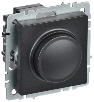 Светорегулятор нажимной IEK BRITE 600Вт черный СС10-1-0-БрЧ BR-D20-0600-K02