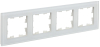 Рамка 4-м BRITE DECOR Белый матовый стекло РУ-4-2-Бр BR-M42-G-31-K01