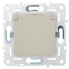 Розетка с крышкой 16А IP44 IEK SKANDY SK-R11B (бежевый) SK-R16-16-44-K10