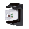 Компьютерная розетка DKC Viva RJ45 кат. 5e экранированная 8P8C (черная) 1мод 45238