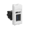 Розетка DKC Avanti USB 3.0 тип А-А 1 модуль (белое облако) 4400301