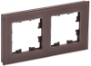 Рамка 2-м BRITE DECOR Темная бронза глянец стекло РУ-2-2-БрТБ BR-M22-G-K45