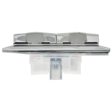 Розетка 2-ая с/з с крышкой 16А в сборе IP44 IEK SKANDY SK-R12N (никель) SK-R26-16-44-K50-F