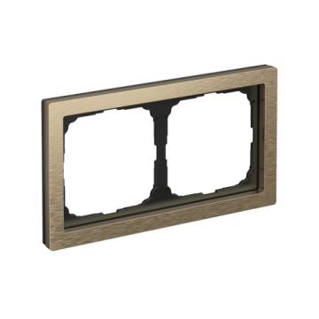 Рамка ArtGallery Pure Systeme Electric двухместная металл (латунь) GAL312202