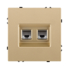 Розетка двойная Ethernet RJ45 Cat.6, золотой Kollinger Eclipse EC-018GD EC-018GD