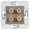 Аудиорозетка IEK SKANDY 4-ая SK-A01Gr (серый) SK-S40-K03
