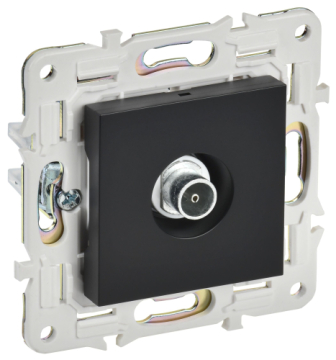 Розетка TV оконечная IEK SKANDY SK-A12Bl (черный) SK-A10-O-K02