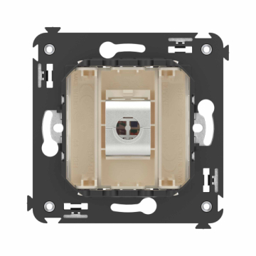 Компьютерная розетка Avanti RJ-45 без шторки в стену кат.6 одинарная экранированная (Ванильная дымка) 4405793