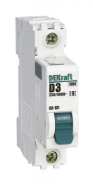Автоматический выключатель DEKraft ВА-101 1P D3 4,5кА (хар-ка D) 11099DEK